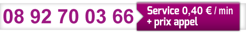 Notre numéro de téléphone audiotel pour nous joindre 0892700366 Service 0.40€ par minute + prix appel